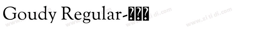 Goudy Regular字体转换